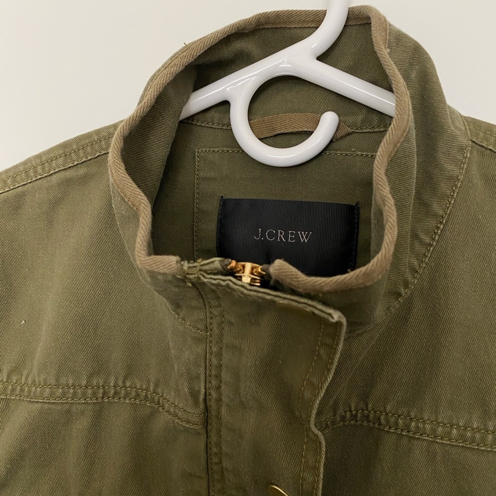 J.Crew Olive Jacket with Gold Zipper - Picture 2 of 14